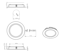 Indux Luma Juego de 2 focos LED Multi Tone para cocina empotrada, aspecto acero inoxidable 1208972400