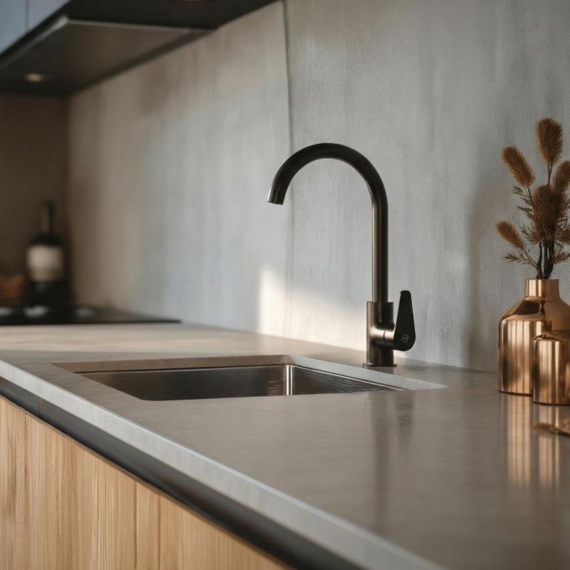 Aquanello Casa Grifo monomando negro para cocina BL-1201-CS