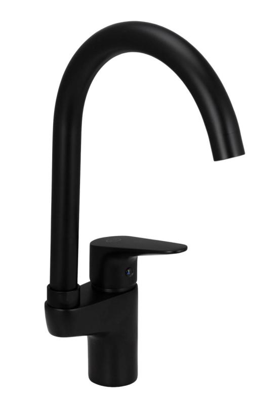 Aquanello Casa Grifo monomando de cocina negro con maneta superior BL-1202-CS