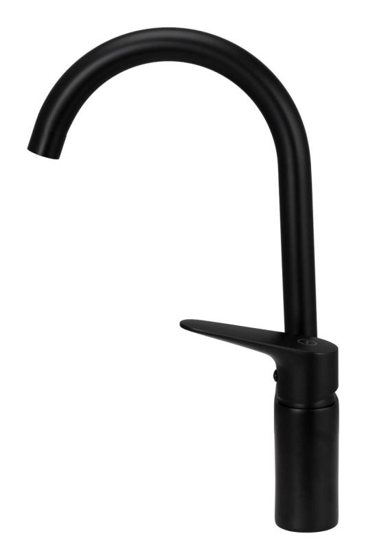 Aquanello Casa Grifo monomando de cocina negro con maneta superior BL-1202-CS