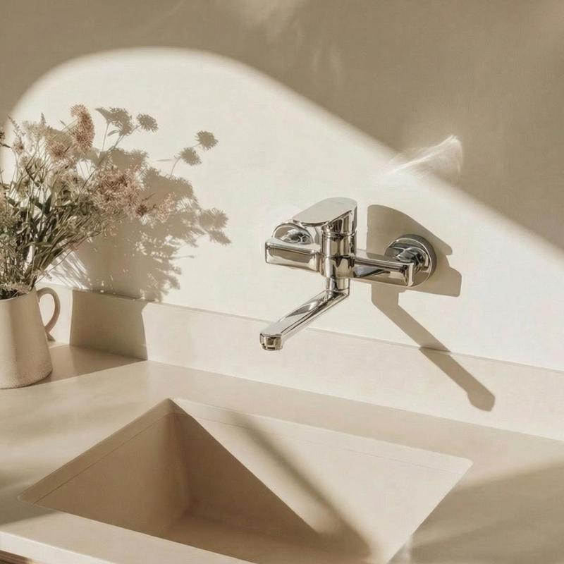 Aquanello Casa Grifo monomando de cocina cromado con caño de 15 cm CR-1415-CS