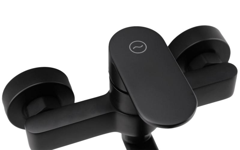 Aquanello Casa Grifo monomando de cocina negro con caño de 15 cm BL-1415-CS