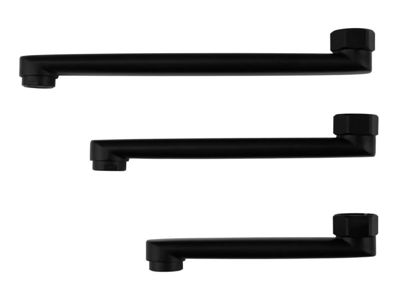 Aquanello Casa Grifo monomando de cocina negro con caño de 20 cm BL-1420-CS