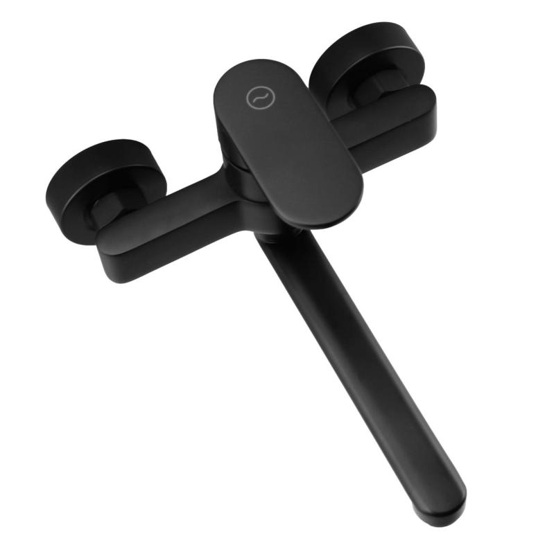 Aquanello Casa Grifo monomando de cocina negro con caño de 20 cm BL-1420-CS