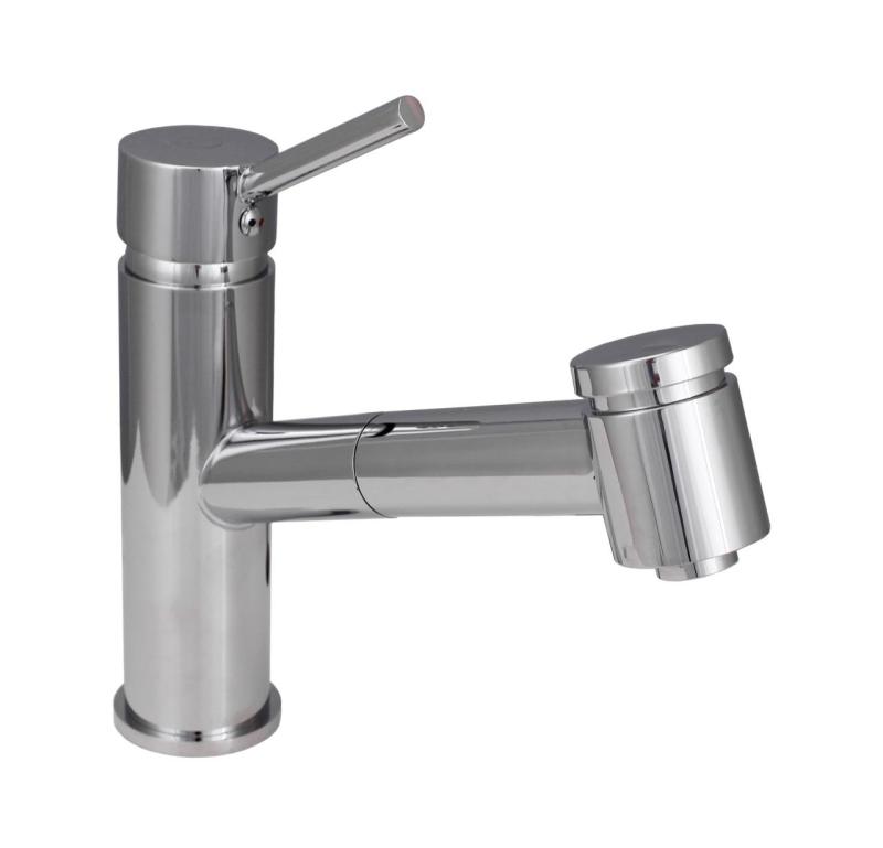 Aquanello Voss Grifo monomando de cocina cromado con caño extraíble y función de rociado CR-7200-VS