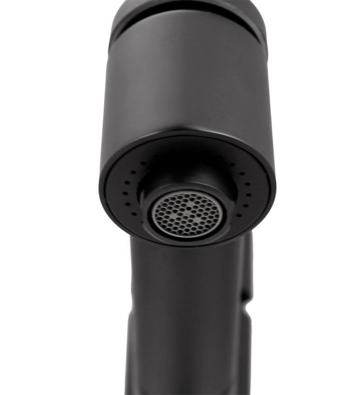 Aquanello Voss Grifo monomando de cocina negro con caño extraíble y función de rociado BL-7200-VS