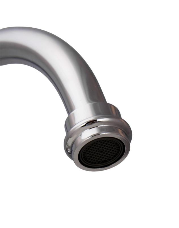 Aquanello Heritage Ascot Grifo de cocina clásico y nostálgico cromado con caño redondo CR-4003-HA
