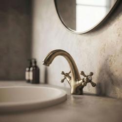 Aquanello Heritage Ascot Grifo clásico nostálgico para lavabo Bronce BN-4101-HA