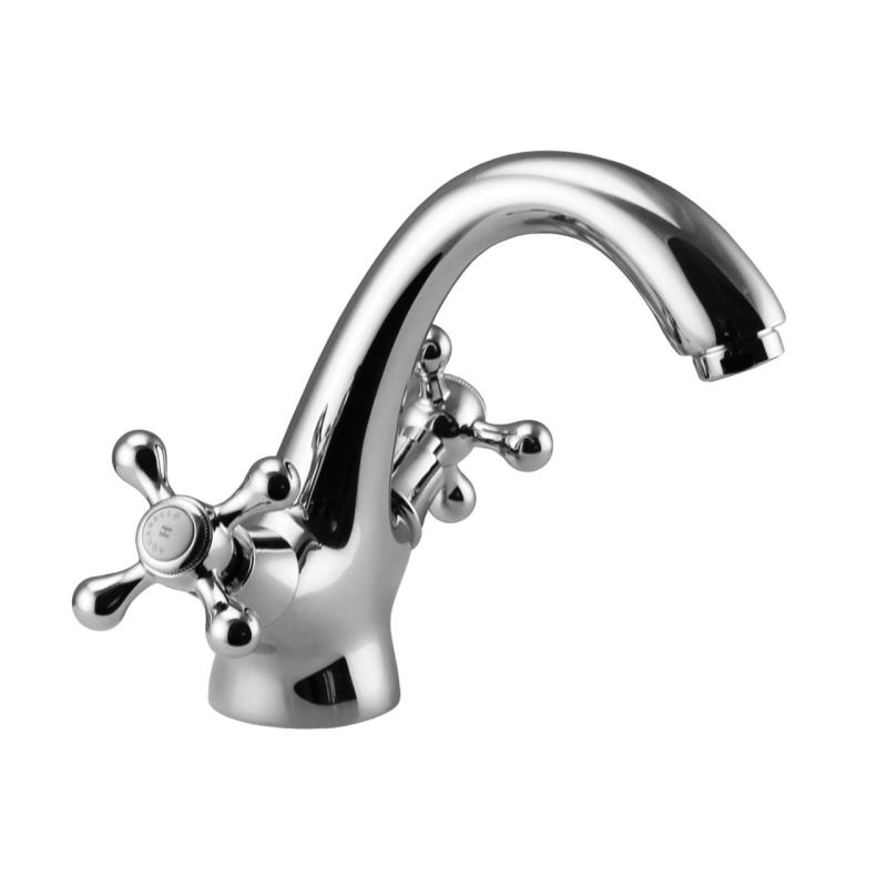 Aquanello Heritage Ascot Grifo mezclador clásico nostálgico para lavabo, cromado CR-4101-HA