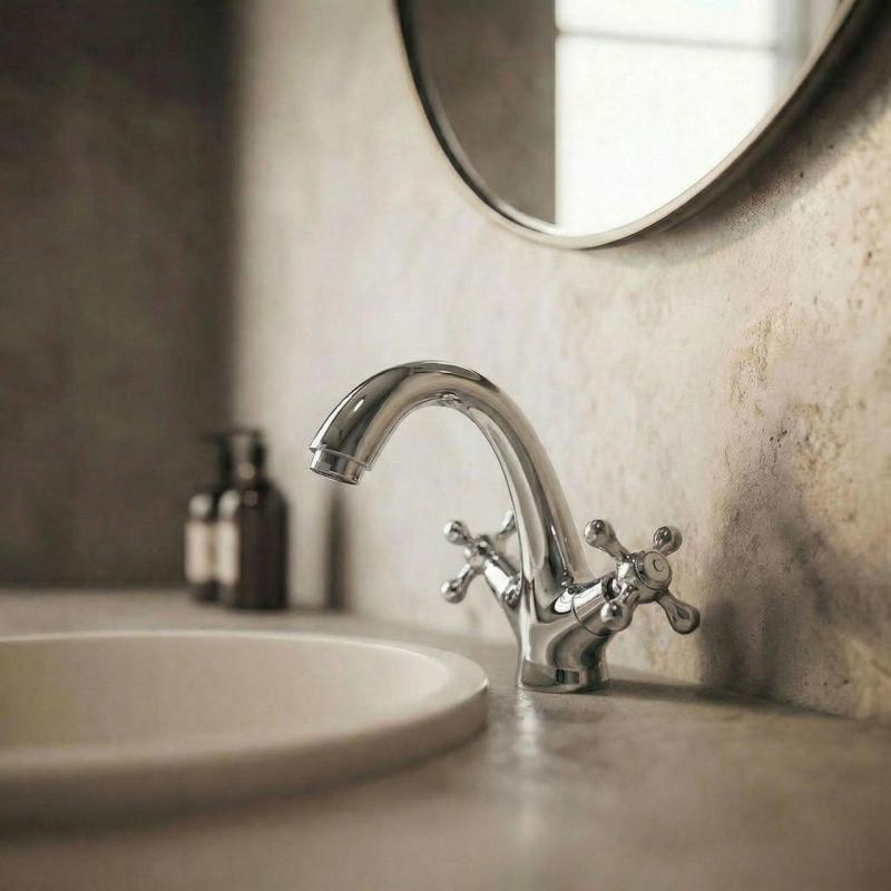 Aquanello Heritage Ascot Grifo mezclador clásico nostálgico para lavabo, cromado CR-4101-HA