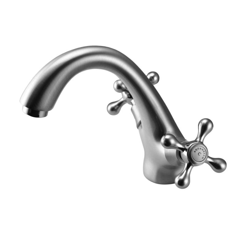 Aquanello Heritage Ascot Grifo mezclador clásico nostálgico para lavabo, acero inoxidable NB-4101-HA