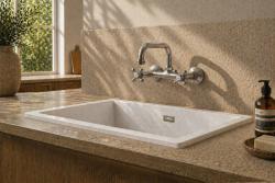 Aquanello Heritage Ascot Grifo de pared clásico para cocina con caño superior, cromado CR-4110-HA