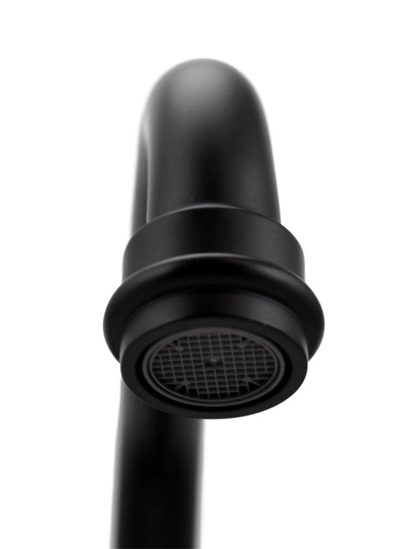 Aquanello Heritage Ascot Grifo clásico de cocina con caño superior negro BL-4110-HA