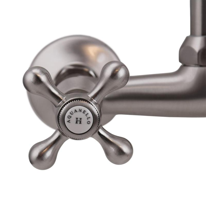 Aquanello Heritage Ascot Grifo clásico de cocina con caño superior de acero inoxidable NB-4110-HA