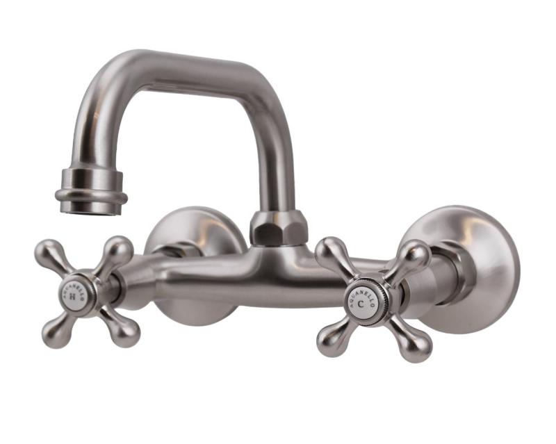 Aquanello Heritage Ascot Grifo clásico de cocina con caño superior de acero inoxidable NB-4110-HA