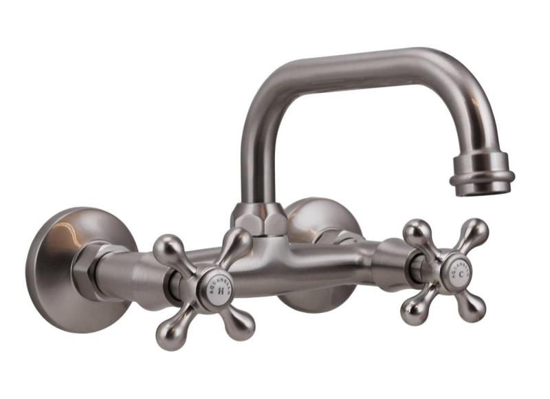 Aquanello Heritage Ascot Grifo clásico de cocina con caño superior de acero inoxidable NB-4110-HA