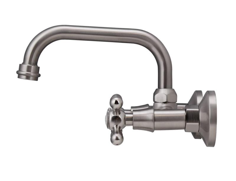 Aquanello Heritage Ascot Grifo clásico de cocina con caño superior de acero inoxidable NB-4110-HA