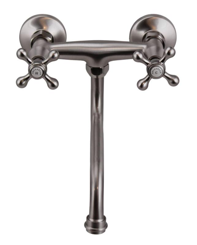 Aquanello Heritage Ascot Grifo de pared clásico para cocina, acero inoxidable NB-4111-HA