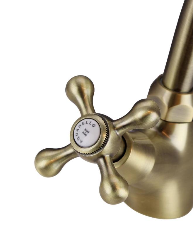 Aquanello Heritage Ascot Cocina clásica Grifo de cocina nostálgico Bronce BN-4004-HA