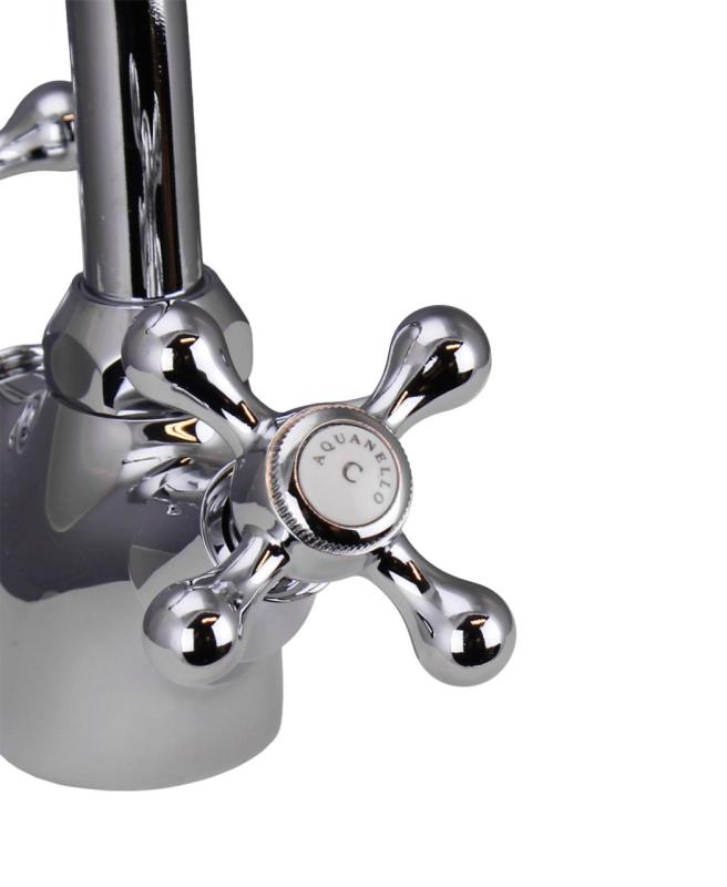 Aquanello Heritage Ascot Cocina clásica Grifo de cocina nostálgico Cromo CR-4004-HA