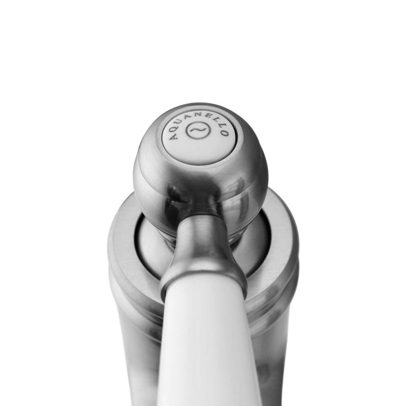 Aquanello Heritage Manor Grifo mezclador clásico nostálgico para lavabo, acero inoxidable NB-1001-HM