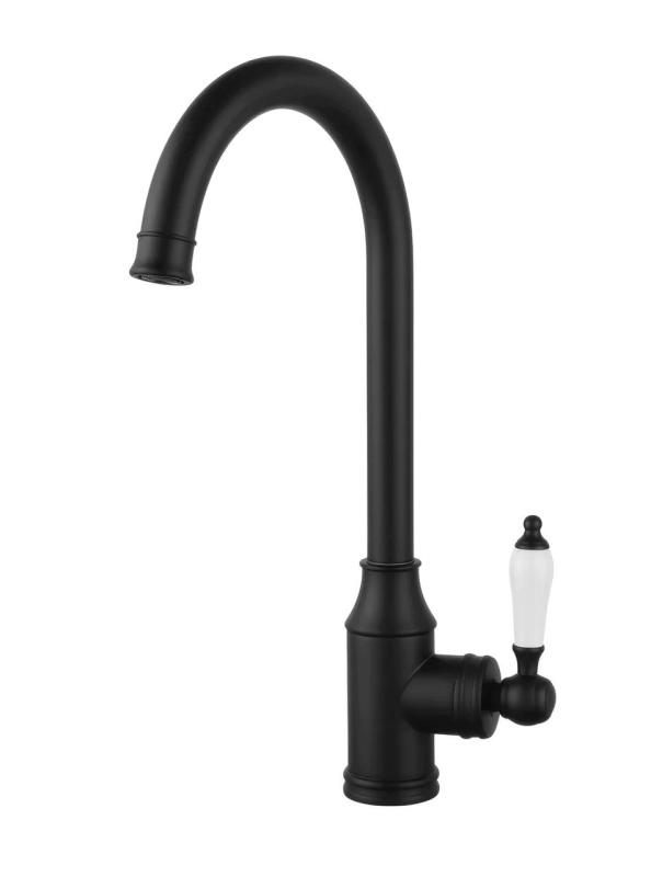 Aquanello Heritage Manor Grifo de cocina clásico y nostálgico, negro BL-9001-HM