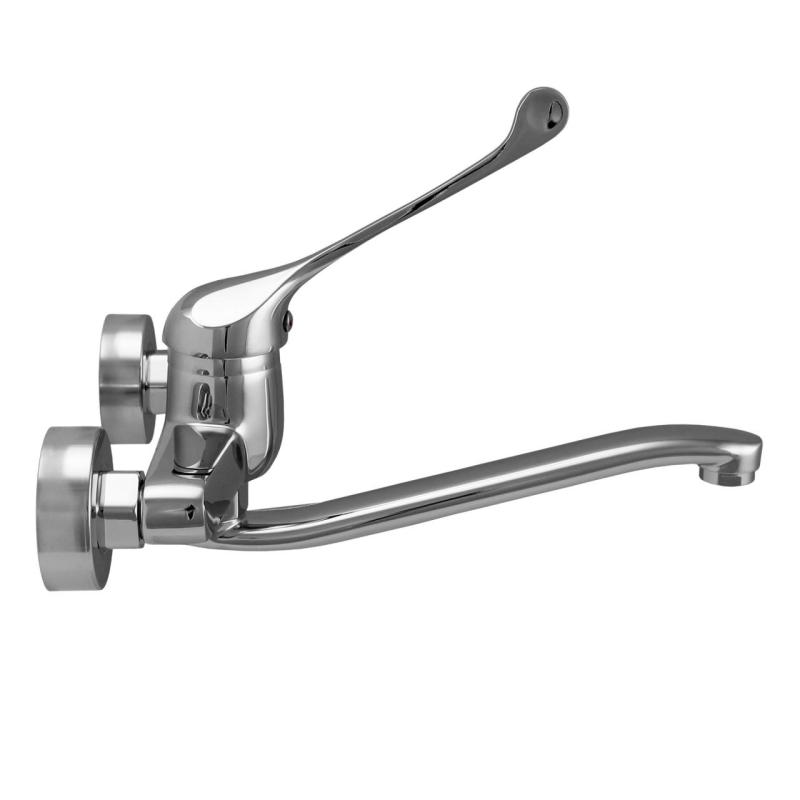 Aquanello Medic Grifo de cocina de pared con maneta larga cromada CR-1005-MD