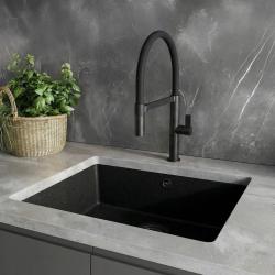 Ausmann Alira Grifo de cocina negro con caño flexible 1208972565