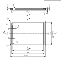 Pure.Sink Exclusivo Tabla de cortar de madera de bambú de 42 x 30 cm para el fregadero PEXCB40-24