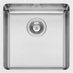 PM Lydia Fregadero de acero inoxidable de 40 x 40 cm para montaje bajo encimera, empotrado y sobre encimera 1208972639