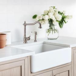 PB Ducha de mano extensible para cocina de estilo clásico y nostálgico, en acero inoxidable