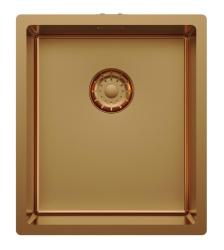 Pure.Sink Comfort Fregadero de cobre con recubrimiento PVD, 34 x 40 cm, para empotrar, empotrar a ras y sobre encimera PCM3440-62