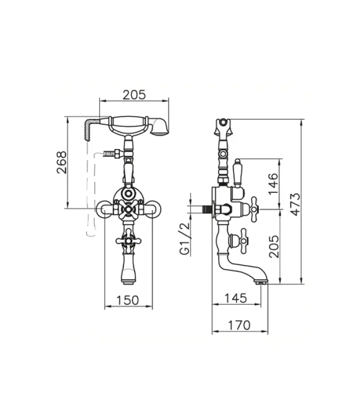 Mezclador de Baño Huber Croisette con Termostato cromado 198.CS01H.CR