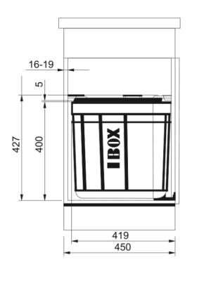 Franke Sorter Solo 45 revolving waste system at door 40 liters with carbon filter 1210307565