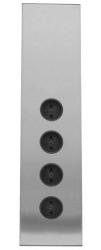 Indux Corner Columna de energía con 4 enchufes con toma de tierra Randaarde RVS 756