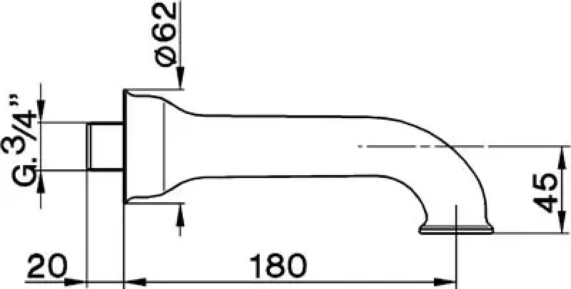 Caño Cisal Arcana Ceramic 180mm AR00024121