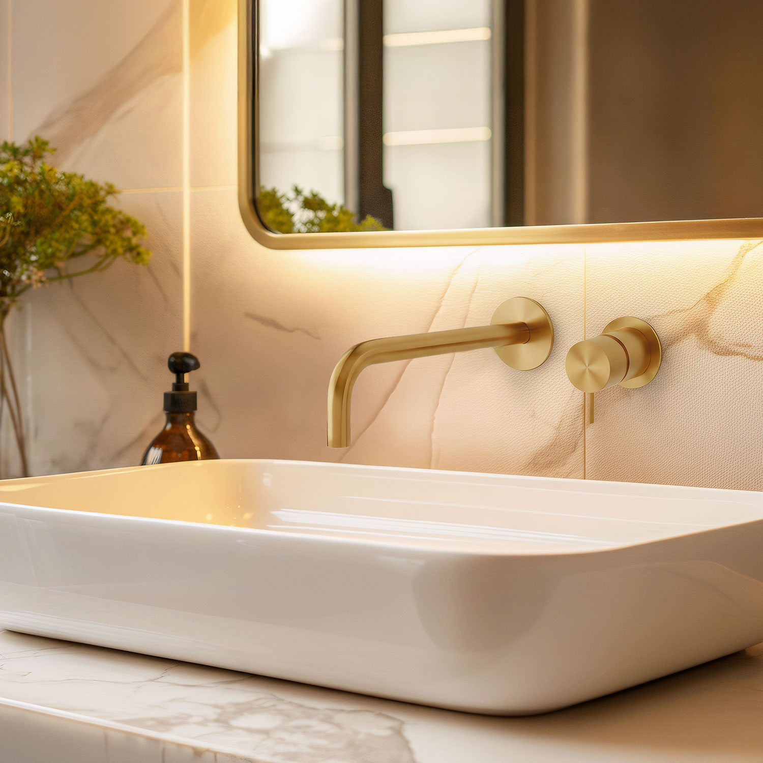 Estilo Festivo para el Baño: Añade Lujo con Grifos de Oro y Bronce